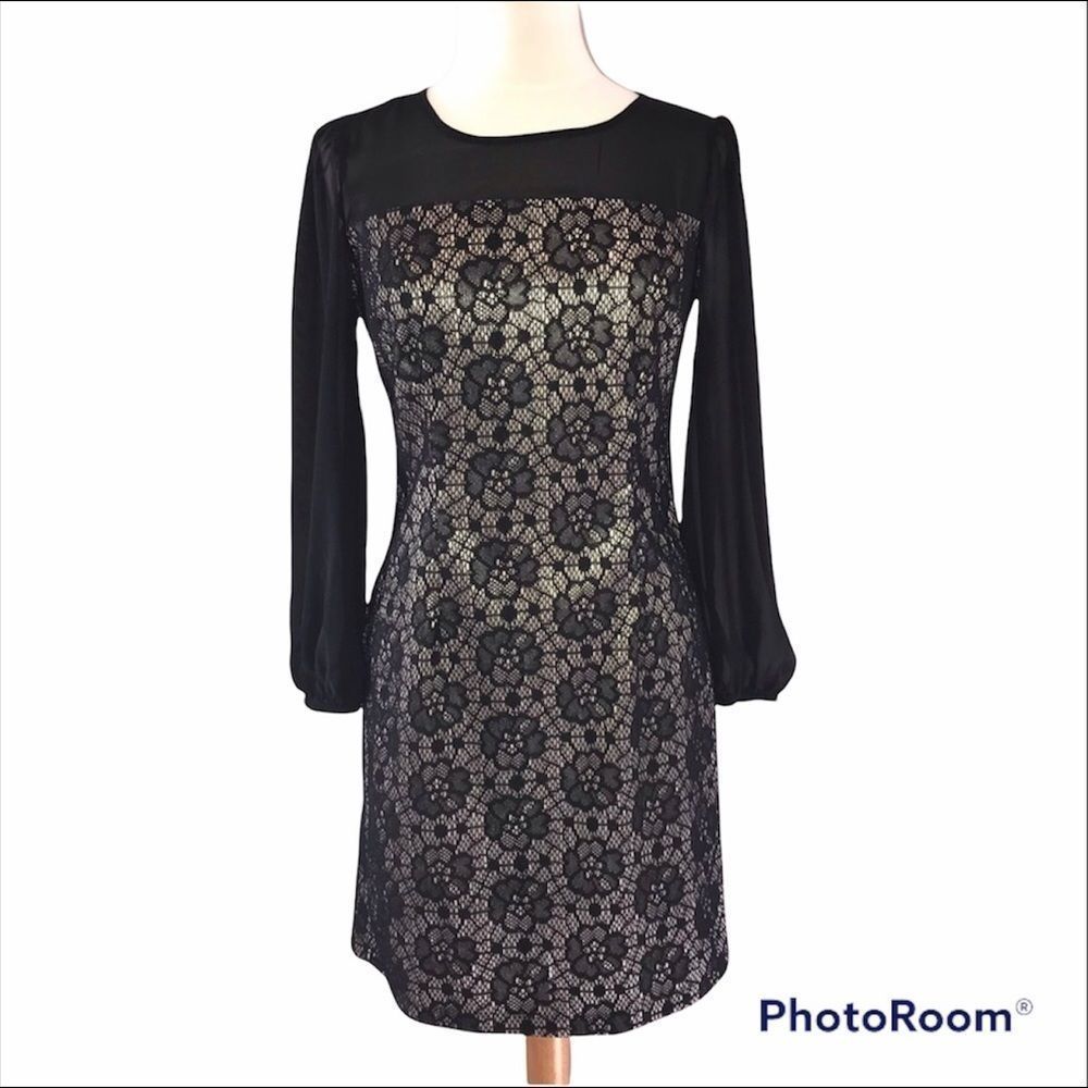 En Focus Petite 6P 51721L nude black dress